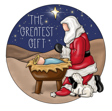 Christmas Sign, Religious Sign, The Greatest Gift Sign, wood sign, PCD-W-034 - DecoExchange®